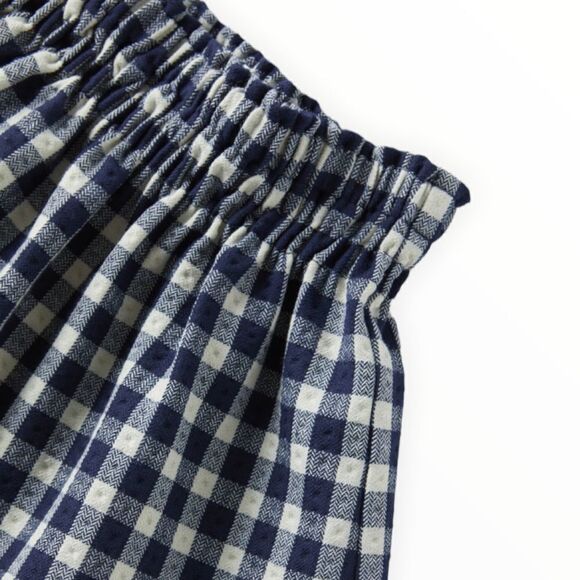 ZARA Kids | Blue | STRUCTURED GINGHAM SKIRT - Picture 4 of 6